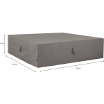 Madison Loungesethoes 210x200x70 cm - Grijs