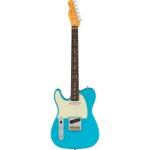 Fender American Professional II Telecaster LH RW Miami Blue linkshandige elektrische gitaar met koffer