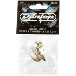 Dunlop 33P018 Nickel Finger & Thumbpicks set vinger- en duimplectrums, 0.018-0.025 inch - Silver