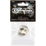Dunlop 33P0225 Nickel Finger & Thumbpicks set vinger- en duimplectrums, 0.0225-0.025 inch - Silver