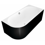 Polysan Astra Monolith hoekbad rechts 160x75 - wit - Zwart