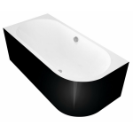 Polysan Astra Monolith hoekbad links 160x75 - wit - Zwart