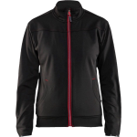 Blaklader Service sweatshirt Dames met rits 3394 - zwart/rood