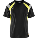 Blaklader T-shirt High Vis UV 3332 - ronde hals - zwart/fluogeel
