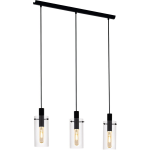 EGLO - Hanglamp 3-lichts E27 Montefino/helder - Zwart
