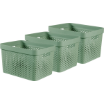 Curver Infinity Recycled Dots Opbergbox - 17l - 3 Stuks - Groen