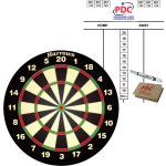 Harrows Darts Dartbord Harrows Set Compleet Dia 45 Cm Met Een Scorebord Set - Dartborden