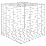 Vidaxl Gabion Plantenbak Verhoogd Kubus 60x60x60 Cm Staaldraad - Silver