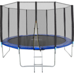 Tectake - Trampoline Garfunky - Met Veiligheidsnet - 366 Cm - 403519 - Negro