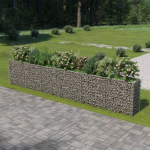 Vidaxl Gabion Plantenbak Verhoogd 540x50x100 Cm Gegalvaniseerd Staal - Silver