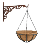 Esschert Design Hanging Basket 30 Cm Met Muurhaak - Metaal - Complete Hangmand Set - Plantenbakken