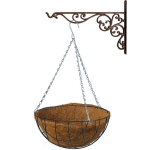 Hanging Basket 30 Cm Met Ijzeren Muurhaak En Kokos Inlegvel - Plantenbakken - Groen