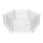 Vidaxl Gabion Plantenbak Verhoogd Zeshoekig 160x140x50 Cm - Silver