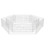 Vidaxl Gabion Plantenbak Verhoogd Zeshoekig 200x173x40 Cm - Silver