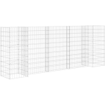 Vidaxl Gabion Plantenbak H-vormig 260x40x100 Cm Staaldraad - Plata