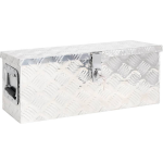 Vidaxl Opbergbox 60x23,5x23 Cm Aluminium Zilverkleurig - Plata