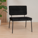 Bronx71 Velvet Fauteuil Espen. - Zwart