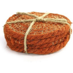 Decostar Onderzetters Jute 4 Stuks 10 X 3 Cm - Oranje