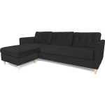 Mars Bank Ba4, Chaise Longue Naar Rechts Of Links Gedraaid In Velour. - Zwart