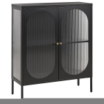 Beliani Sarre - Sideboard--staal - Negro