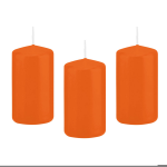 8x Kaarsen 6 X 12 Cm 40 Branduren Sfeerkaarsen - Stompkaarsen - Oranje