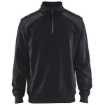 Blaklader Sweatshirt Bi-Colour met halve rits 3353 - zwart/donkergrijs
