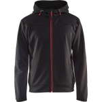 Blaklader Hoodie met rits 3363 - zwart/rood