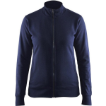 Blaklader Sweatshirt Dames one way rits zonder zakken 3372 - marineblauw