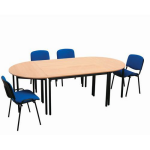 Vergaderset: 2 tafels en 6 stoelen