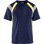 Blaklader T-shirt High Vis UV 3332 - ronde hals - marineblauw/fluogeel