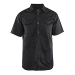 Blaklader Overhemd Twill korte mouw 3296 - zwart