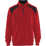 Blaklader Sweatshirt Bi-Colour met halve rits 3353 - rood/zwart