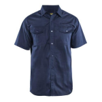 Blaklader Overhemd Twill korte mouw 3296 - marineblauw