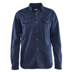Blaklader Overhemd Twill 3297 - drukknopen - marineblauw