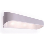 BES LED Led Wandlamp - Wandverlichting - 12w - Natuurlijk 4000k - Mat Aluminium - Ovaal - Wit