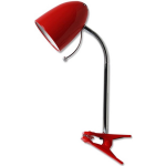 BES LED Led Klemlamp - Aigi Wony - E27 Fitting - Flexibele Arm - Rond - Glans - Rood