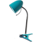 BES LED Led Klemlamp - Aigi Wony - E27 Fitting - Flexibele Arm - Rond - Glans - Blauw