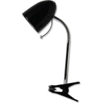 BES LED Led Klemlamp - Aigi Wony - E27 Fitting - Flexibele Arm - Rond - Glans - Zwart