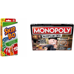 Hasbro Spellenbundel - Bordspellen - 2 Stuks - Skip-bo & Monopoly Valsspelerseditie