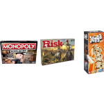 Hasbro Spellenbundel - Bordspellen - 3 Stuks - Monopoly Valsspelerseditie & Risk & Jenga