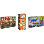 Hasbro Spellenbundel - Bordspellen - 3 Stuks - Risk & Jenga & Levensweg Elektronisch Bankieren