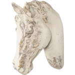 Clayre & Eef Decoratie Paard - 32*16*45 Cm Kunststof - Paard - 6pr3052 - Wit