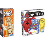 Hasbro Spellenbundel - Bordspellen - 2 Stuks - Jenga & Vier Op 'N Rij