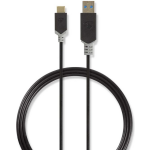 Nedis Kabel Usb 3.1 Type-c Male - A Male 1 Mtr Antraciet - Zwart