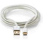 Nedis Usb 2.0 Kabel Usb-c Usb-a 3 Mtr Aluminium