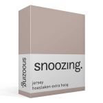 Snoozing - Hoeslaken - Extra Hoog - Jersey - 90x210 /220 - Taupe - Bruin