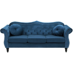 Beliani SKIEN Driezitsbank - Blauw