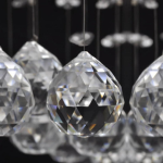 vidaXL Plafondlamp met glinsterende glas kristallen kralen 8xG9 29 cm - Plata