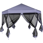 Vidaxl Partytent Pop-up Zeshoekig Met 6 Zijwanden 3,6x3,1 M Donker - Blauw