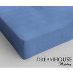 Dreamhouse Katoen Hoeslaken - 100% Katoen - Lits-jumeaux (180x200 Cm) - - Blauw